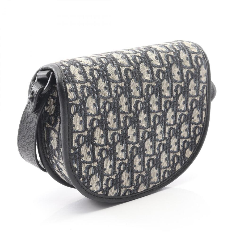 Dior GALLOP Oblique Shoulder Bag Canvas Leather Beige Tan Navy Blue Black - Picture 2 of 5